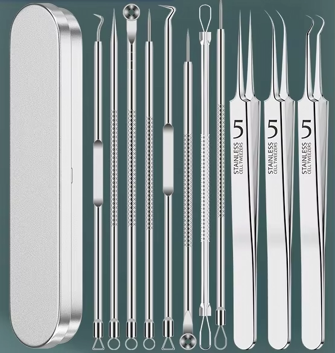 Luxury Skincare Acne - 11pcs Acne Blackhead Removal Needles Kit