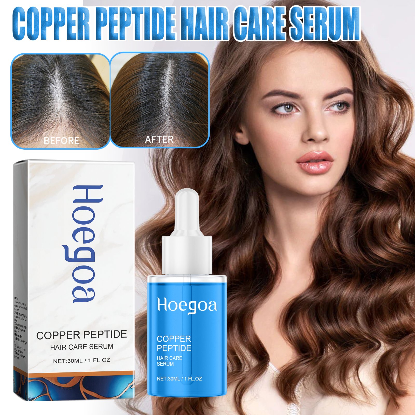Epidermal Growth Factor - Copper Peptide Hair Serum 30ml Scalp