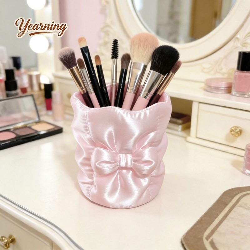 Luxury Round Bow Silk Makeup B - Luxury Skincare Containers recensie en prijs