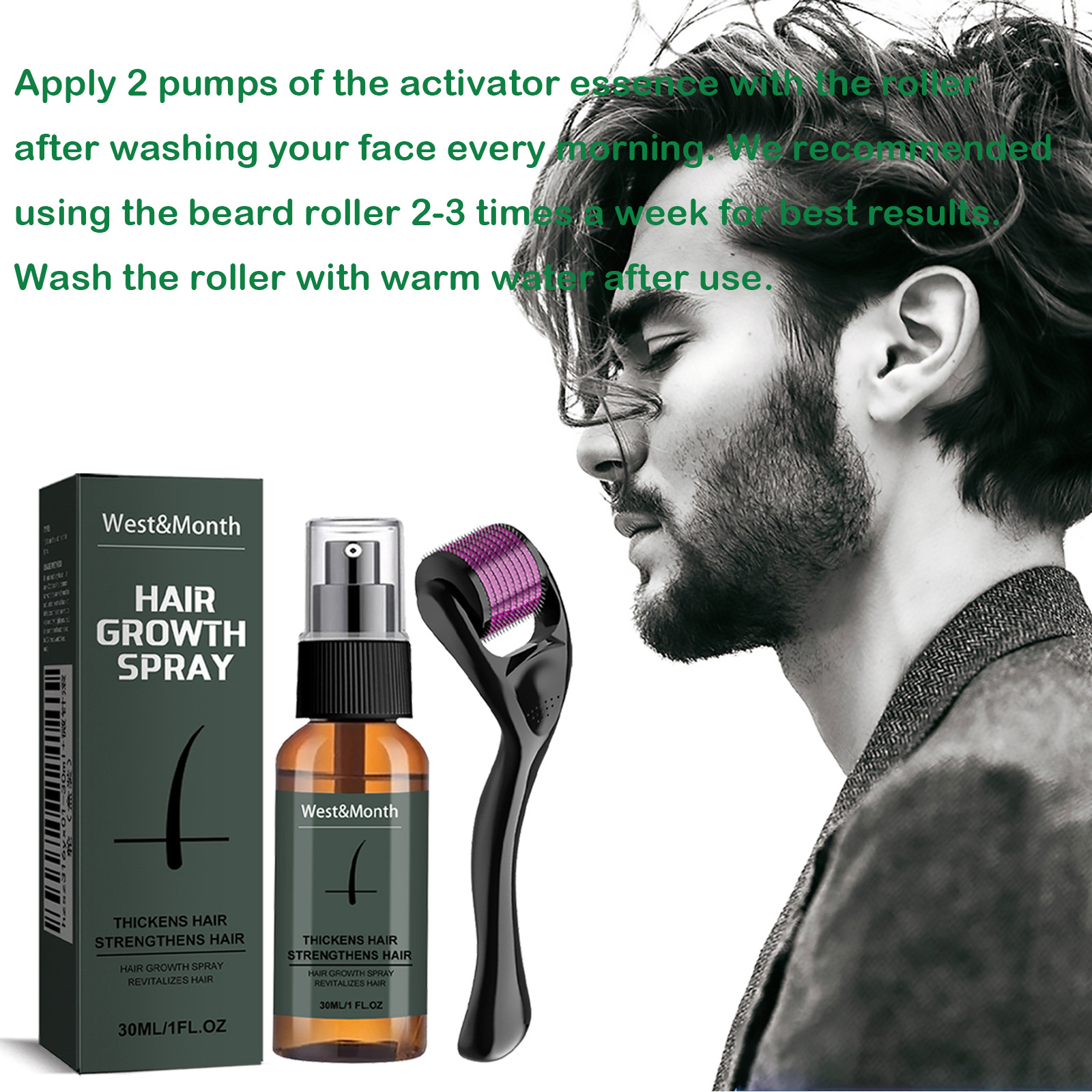 Men's Beard Spray Kit with Mic - Epidermal Growth Factor recensie en prijs