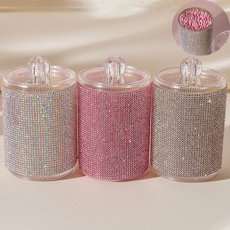 Luxury Diamond Cotton Swab Sto - Luxury Skincare Containers recensie en prijs
