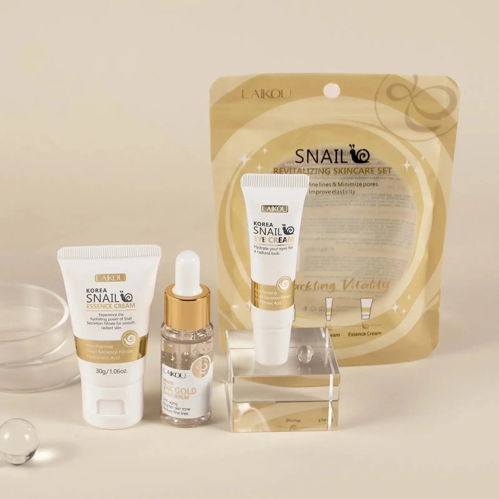 24K Gold Snail Repair Serum Ey - Luxury Gold Skincare recensie en prijs
