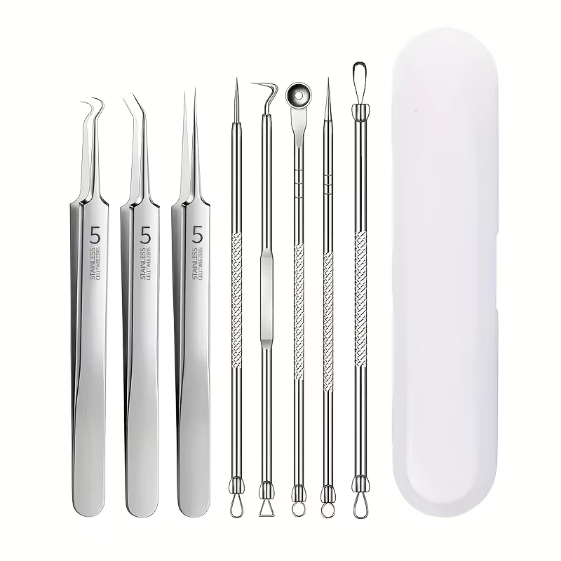 8 Pcs Blackhead Remover Kit –  - Luxury Skincare Acne recensie en prijs