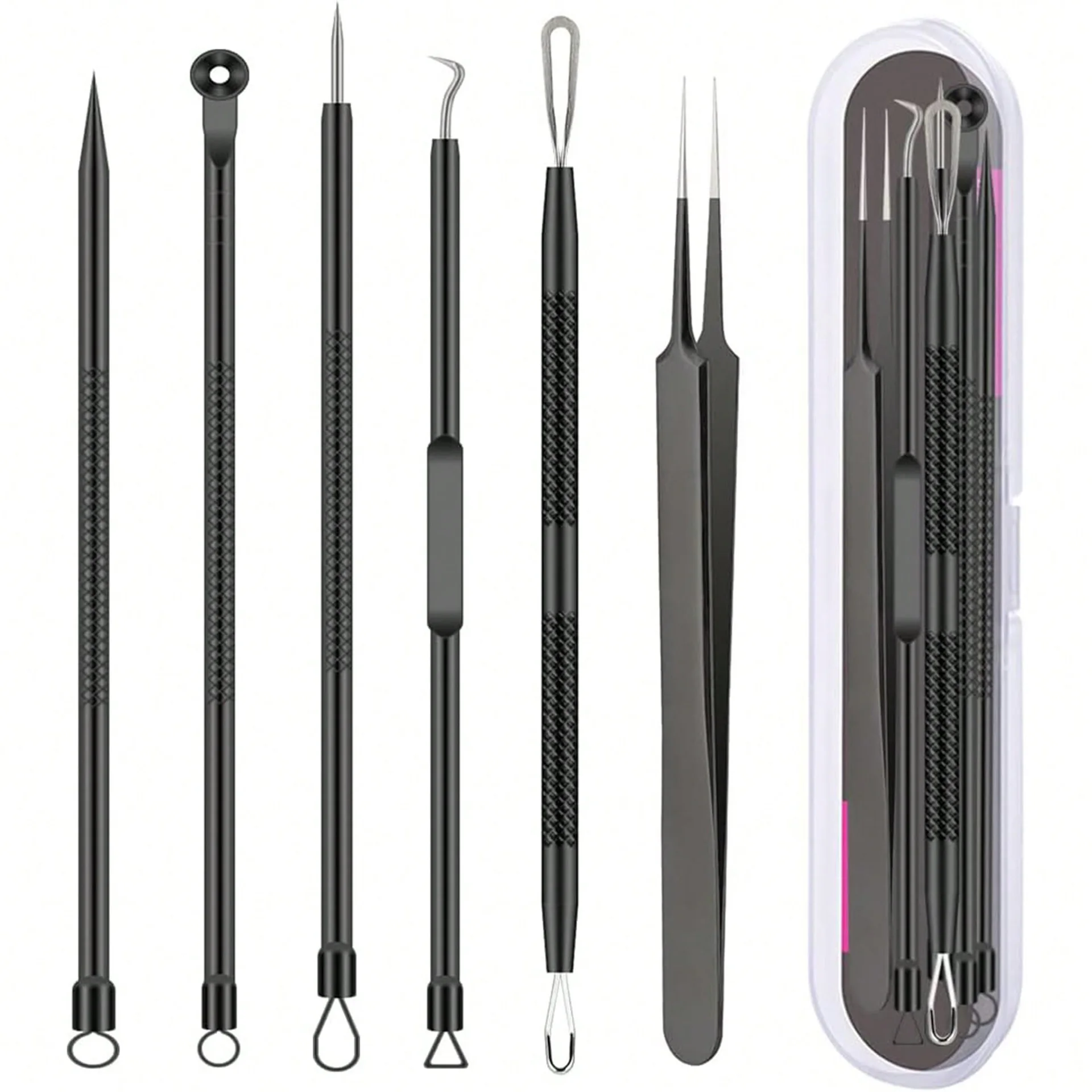 6PCS Pimple Removal Tool Black - Luxury Skincare Acne recensie en prijs