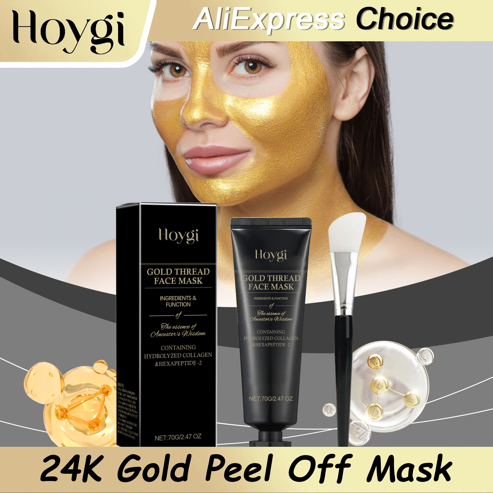 HOYGI 24K Gold Peeling Face Ma - Luxury Gold Skincare recensie en prijs