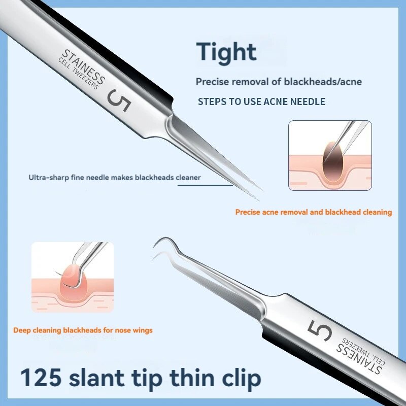 7pcs Stainless Steel Splinter  - Luxury Skincare Acne recensie en prijs