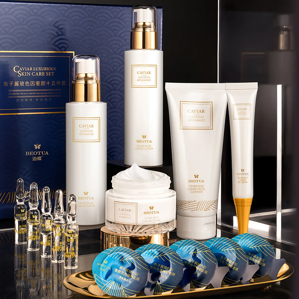 15PCS Caviar Skin Care Set Fac - Oligopeptide Wrinkle recensie en prijs