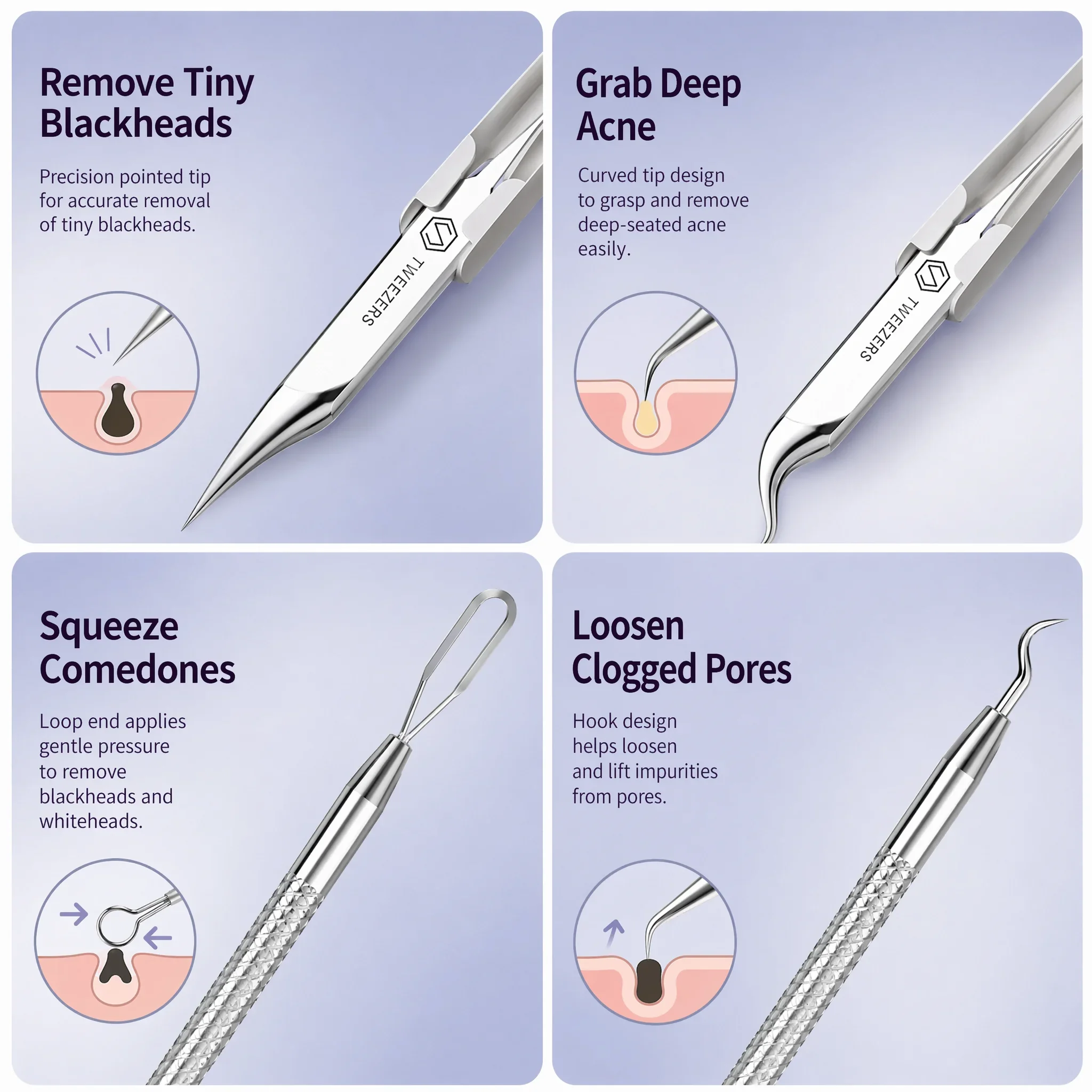 Stainless Steel Blackhead Remo - Luxury Skincare Acne recensie en prijs